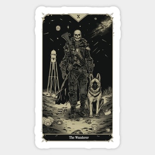 The Wanderer Tarot Card Fallout Sticker